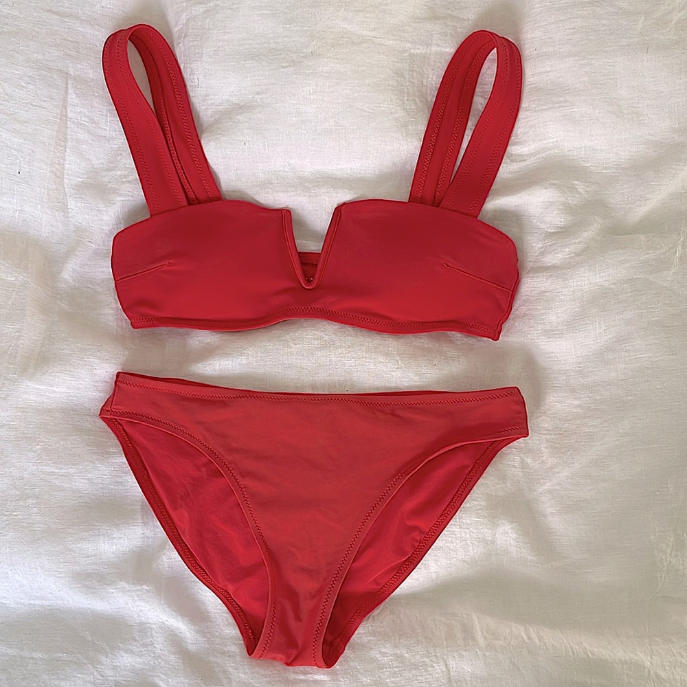 Aerie American Eagle Outfitters Bikini Set Swim Bathing Suit XS Pink